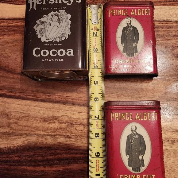 Lot of 3, EMPTY Prince Albert Tins & Hershey's Tin Bank. - Picture 2 of 13